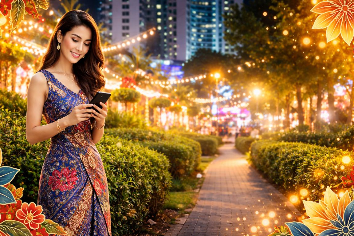 Pengguna Petaling Jaya bermain kasino mudah alih dengan motif batik di 40150